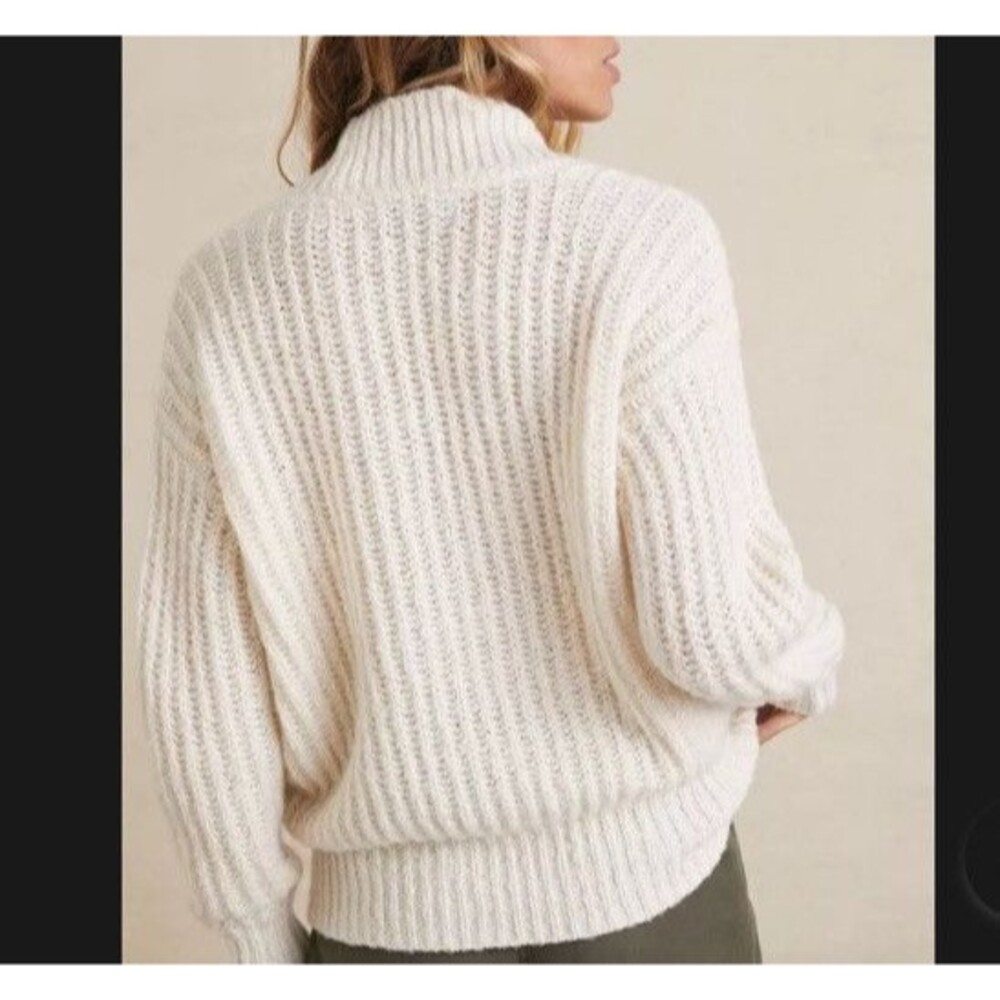 Anthropologie Pilcro Joyce Chunky Cable Knit Pullover Sweater M V Neck - Picture 5 of 5